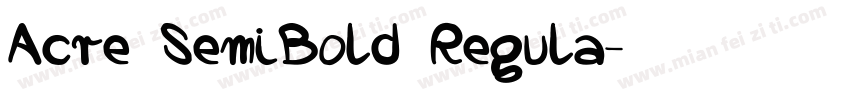 Acre SemiBold Regula字体转换